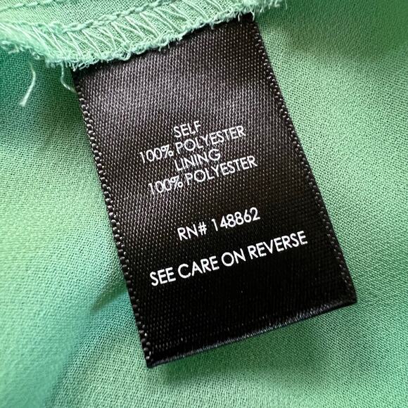 Torrid Womens Tank Top Blouse Strappy Layered Chiffon V Neck Soft Mint Green 2 - Picture 7 of 9